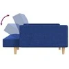 Dvivietė sofa-lova su dvejomis pagalvėmis, mėlyna, audinys