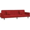 Dvivietė sofa-lova su dvejomis pagalvėmis, vyno, aksomas