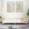 Dvivietė sofa-lova su dvejomis pagalvėmis, kreminė, audinys