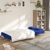 Dvivietė sofa-lova su dvejomis pagalvėmis, mėlyna, audinys