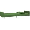 Dvivietė sofa-lova su dvejomis pagalvėmis, žalia, aksomas