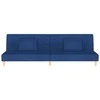 Dvivietė sofa-lova su dvejomis pagalvėmis, mėlyna, audinys