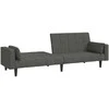 Dvivietė sofa-lova su dvejomis pagalvėmis, pilka, audinys