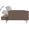 Dvivietė sofa-lova su dvejomis pagalvėmis, taupe, audinys