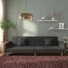 Dvivietė sofa-lova su dvejomis pagalvėmis, juoda, audinys