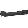 Dvivietė sofa-lova su dvejomis pagalvėmis, pilka, audinys