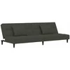 Dvivietė sofa-lova su dvejomis pagalvėmis, pilka, aksomas
