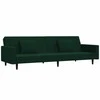 Dvivietė sofa-lova su dvejomis pagalvėmis, žalia, aksomas