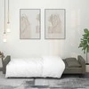 Dvivietė sofa-lova su dvejomis pagalvėmis, pilka, aksomas