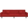 Dvivietė sofa-lova su dvejomis pagalvėmis, vyno, aksomas