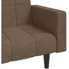 Dvivietė sofa-lova su dvejomis pagalvėmis, taupe, audinys
