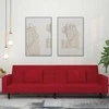 Dvivietė sofa-lova su dvejomis pagalvėmis, vyno, aksomas