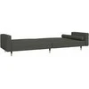 Dvivietė sofa-lova su dvejomis pagalvėmis, pilka, aksomas