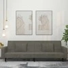 Dvivietė sofa-lova su dvejomis pagalvėmis, pilka, aksomas