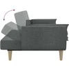 Dvivietė sofa-lova su dvejomis pagalvėmis, pilka, audinys