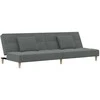 Dvivietė sofa-lova su dvejomis pagalvėmis, pilka, audinys