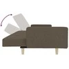 Dvivietė sofa-lova su dvejomis pagalvėmis, taupe, audinys