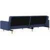 Dvivietė sofa-lova su dvejomis pagalvėmis, mėlyna, audinys