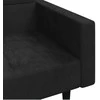 Dvivietė sofa-lova su dvejomis pagalvėmis, juoda, aksomas