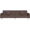 Dvivietė sofa-lova su dvejomis pagalvėmis, taupe, audinys