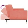 Dvivietė sofa-lova su dvejomis pagalvėmis, rožinė, aksomas