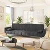 Dvivietė sofa-lova su dvejomis pagalvėmis, pilka, aksomas
