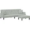 Dvivietė sofa-lova su pagalvėmis ir pakoja, pilka, aksomas