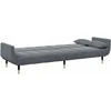 Dvivietė sofa-lova su pakoja, tamsiai pilkos spalvos, aksomas