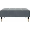 Dvivietė sofa-lova su pakoja, tamsiai pilkos spalvos, aksomas