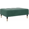 Dvivietė sofa-lova su pakoja, tamsiai žalios spalvos, aksomas