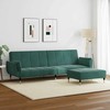 Dvivietė sofa-lova su pakoja, tamsiai žalios spalvos, aksomas