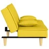 Dvivietė sofa-lova, šviesiai geltonos spalvos, audinys