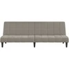 Dvivietė sofa-lova, šviesiai pilkos spalvos, aksomas