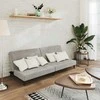 Dvivietė sofa-lova, šviesiai pilkos spalvos, aksomas