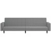 Dvivietė sofa-lova, šviesiai pilkos spalvos, aksomas