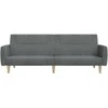 Dvivietė sofa-lova, šviesiai pilkos spalvos, audinys