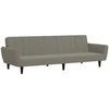 Dvivietė sofa-lova, šviesiai pilkos spalvos, aksomas