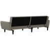 Dvivietė sofa-lova, šviesiai pilkos spalvos, aksomas