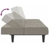 Dvivietė sofa-lova, šviesiai pilkos spalvos, aksomas