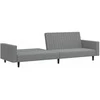 Dvivietė sofa-lova, šviesiai pilkos spalvos, aksomas