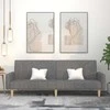 Dvivietė sofa-lova, šviesiai pilkos spalvos, audinys