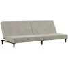 Dvivietė sofa-lova, šviesiai pilkos spalvos, aksomas