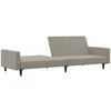 Dvivietė sofa-lova, šviesiai pilkos spalvos, aksomas