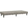 Dvivietė sofa-lova, šviesiai pilkos spalvos, aksomas