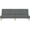 Dvivietė sofa-lova, šviesiai pilkos spalvos, audinys