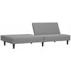 Dvivietė sofa-lova, šviesiai pilkos spalvos, aksomas