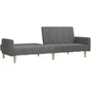 Dvivietė sofa-lova, šviesiai pilkos spalvos, audinys