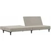 Dvivietė sofa-lova, šviesiai pilkos spalvos, aksomas