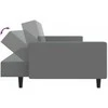 Dvivietė sofa-lova, šviesiai pilkos spalvos, aksomas