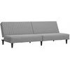 Dvivietė sofa-lova, šviesiai pilkos spalvos, aksomas